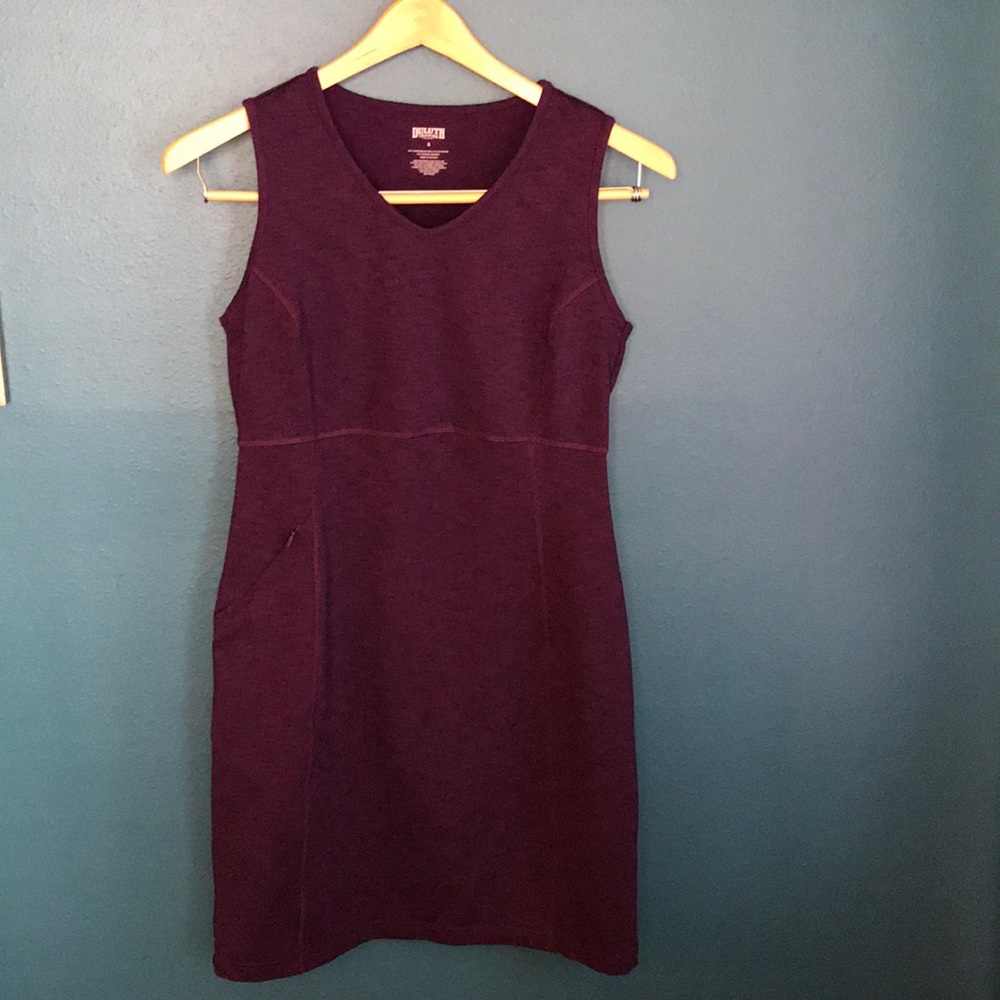 Plum sheath dress
